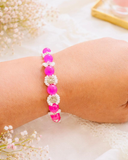 Pink &White Bloom Bracelet