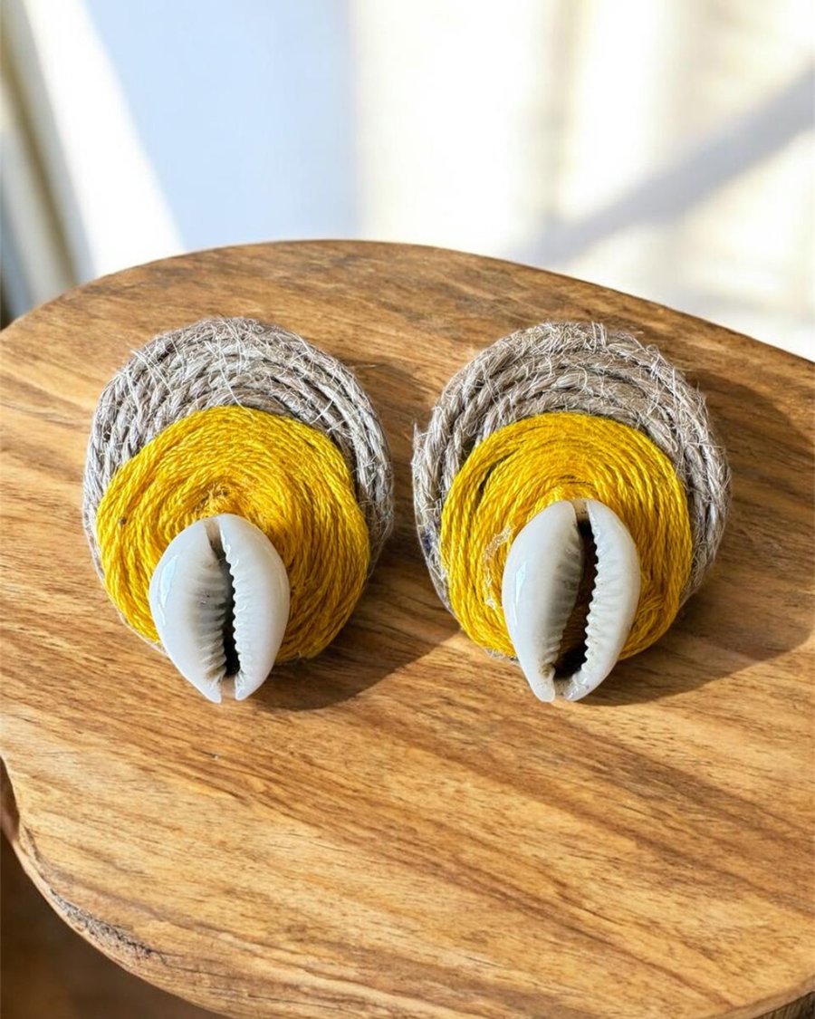 Yellow Boho Earrings