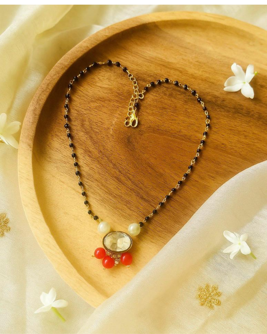 Red Bead Kandan Mangal sutra