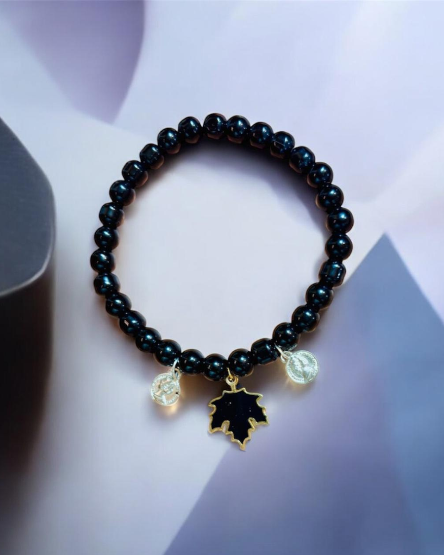 Black Beads Bracelet