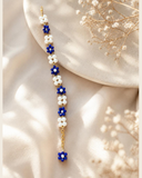 Navy Floral  Bracelet